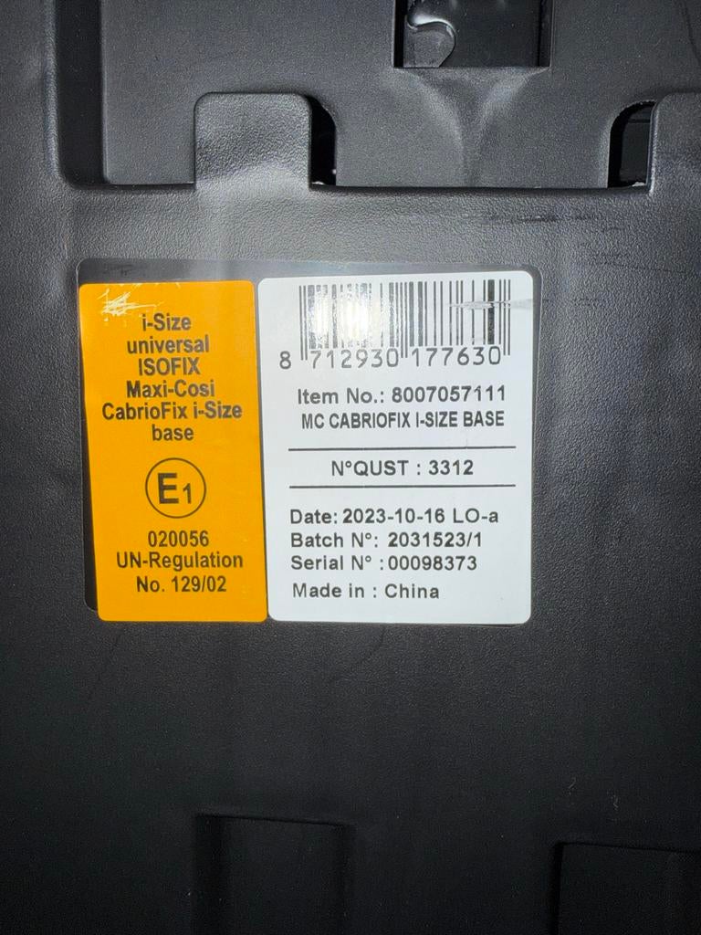 Maxi-Cosi CabrioFix i-Size Base Easybase ISOFIX, Kinderen en Baby's, Ophalen, Zo goed als nieuw, Isofix, 0 t/m 13 kg