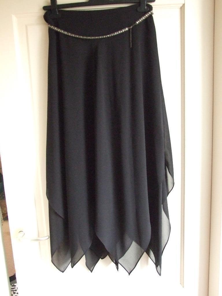 Joseph Ribkoff lange rok met punten maat 40, Kleding | Dames, Rokken, Zo goed als nieuw, Maat 38/40 (M), Zwart, Onder de knie