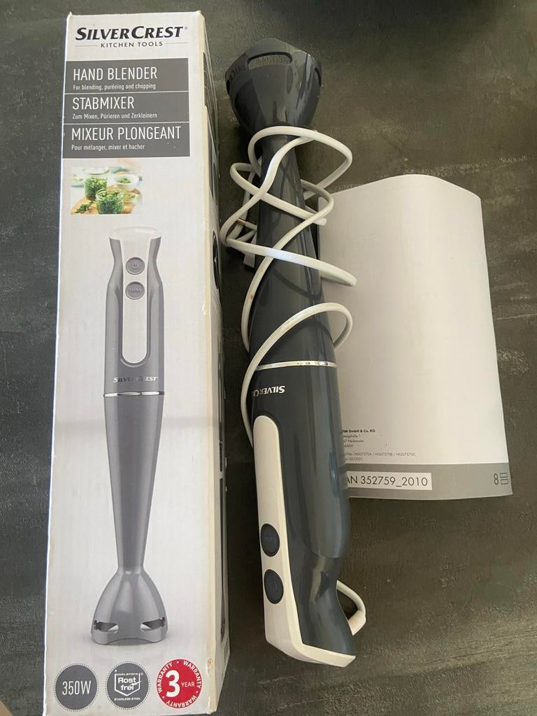 Nieuwe SilverCrest Staafmixer 350W - Ongebruikt in doos, Witgoed en Apparatuur, Blenders, Ophalen of Verzenden, Nieuw, Blender