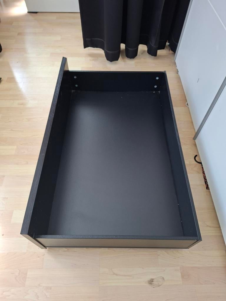 4 zwarte bedlades voor IKEA Malm bed - opslagruimte, Huis en Inrichting, Slaapkamer | Bedden, Gebruikt, Zwart, Tweepersoons, Ophalen of Verzenden