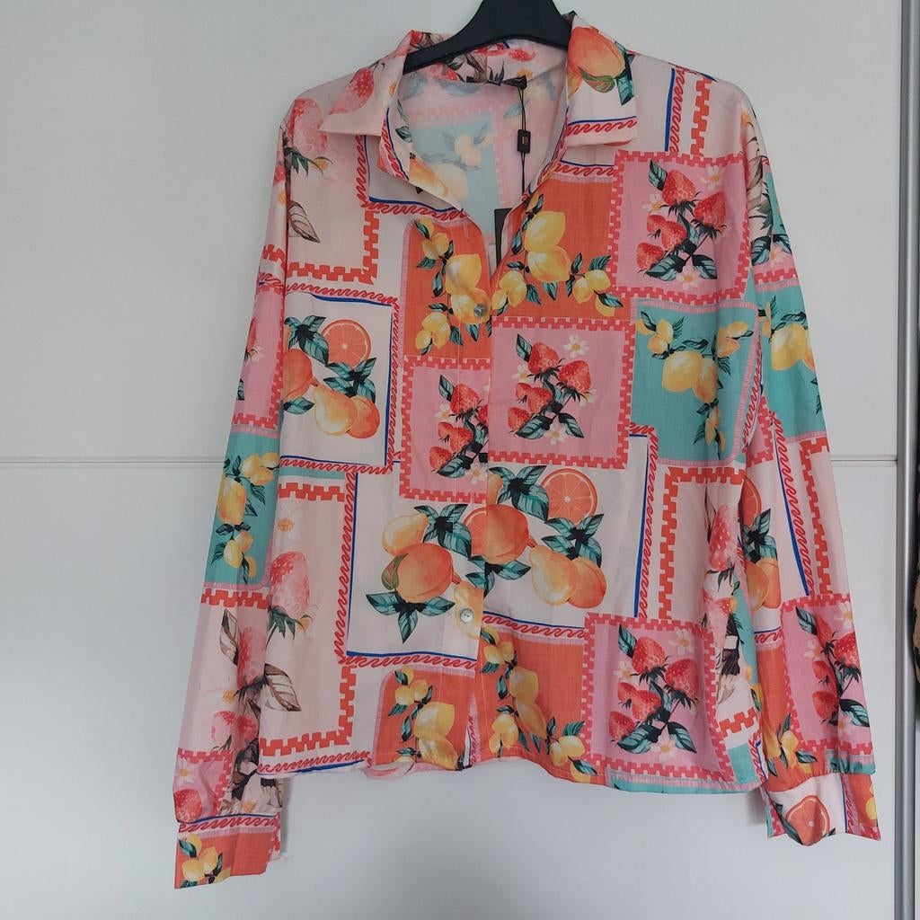 Leuke nieuwe vrolijke blouse van Fashion Musthaves maat L/XL, Ophalen of Verzenden, Nieuw, Maat 46/48 (XL) of groter, Roze