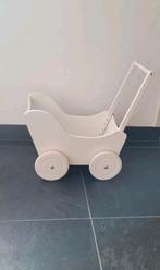 Houten poppenwagen wit, Ophalen of Verzenden, Gebruikt, Babypop