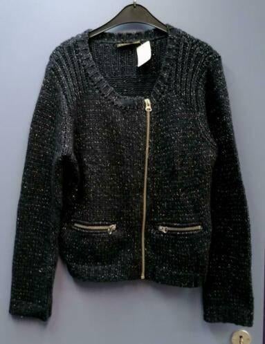 Supertrash dik donkerblauw gebreid vest met rits XL nr 37151, Kleding | Dames, Supertrash, Blauw, ., Maat 46/48 (XL) of groter