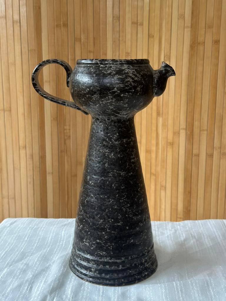 Vintage handgemaakte keramieken vaas / object, Huis en Inrichting, Woonaccessoires | Kandelaars en Kaarsen, Overige materialen