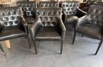 eetkamer stoelen - MOET WEG, Gebruikt, Zwart, Leer, Ophalen of Verzenden