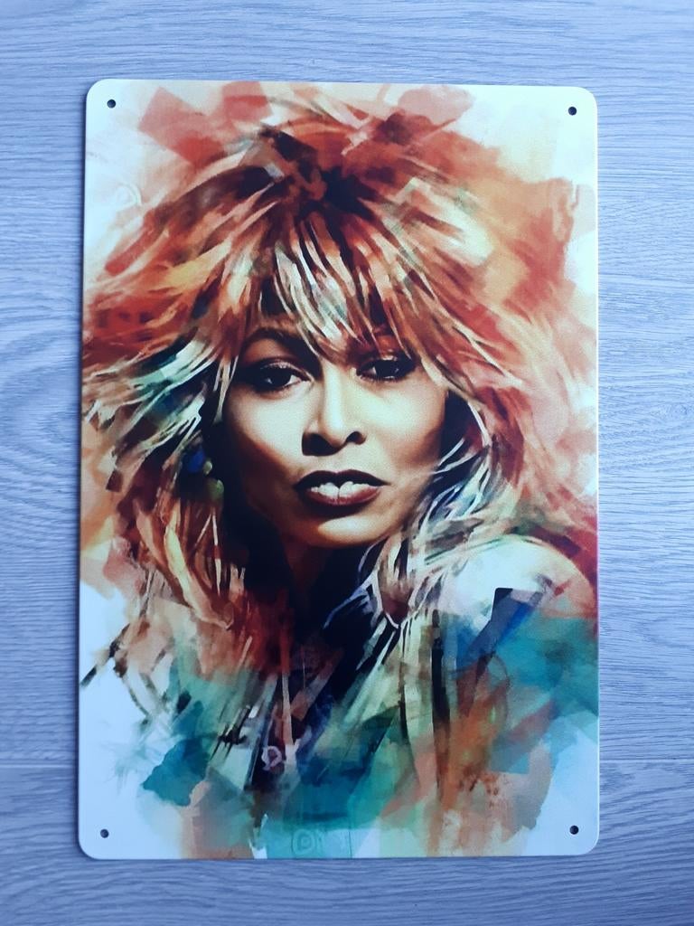 Tina Turner 20x30 cm Metalen Reclamebord, Verzamelen, Ophalen of Verzenden, Nieuw, Poster, Artwork of Schilderij