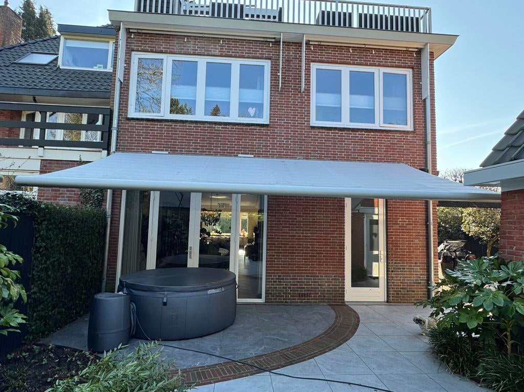 Weinor Opal Zonnescherm 6.50 m LED verlichting + 2 heaters, Ophalen, 450 cm of meer, Elektrisch, Zo goed als nieuw