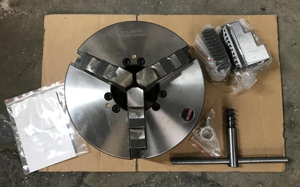 Zelf centrerende 3 klauw, Camlock D8, incl omkeerbekken, Doe-het-zelf en Verbouw, Draaibanken, Ophalen, Nieuw, Metaaldraaibank