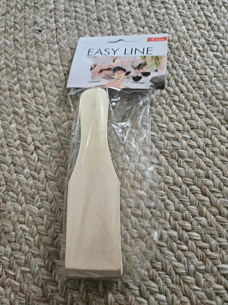 NIEUW! 6 Easy line gourmetspatels, Ophalen of Verzenden, Nieuw, Hout, Los bestek