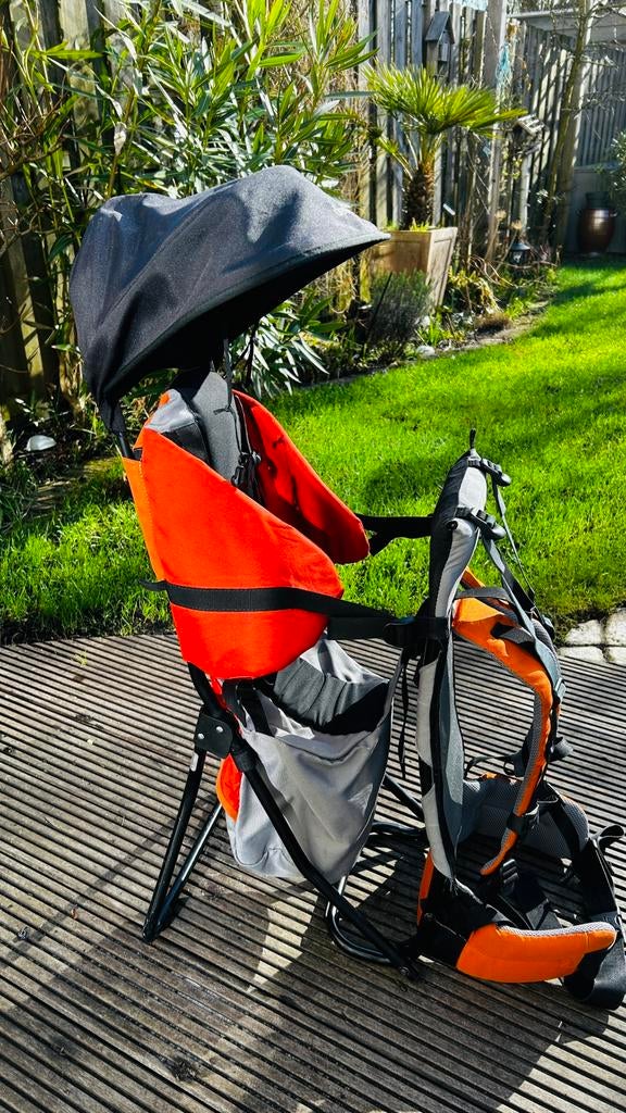 Deuter Kid Aircomfort Draagrugzak - Oranje/Grijs, Gebruikt, Rug, Draagzak, Ophalen