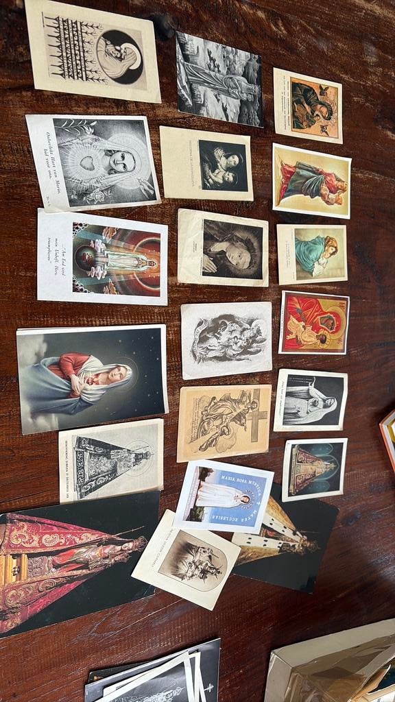 20 verschillende maria prentjes/kaarten, Ophalen of Verzenden, Kaart of Prent