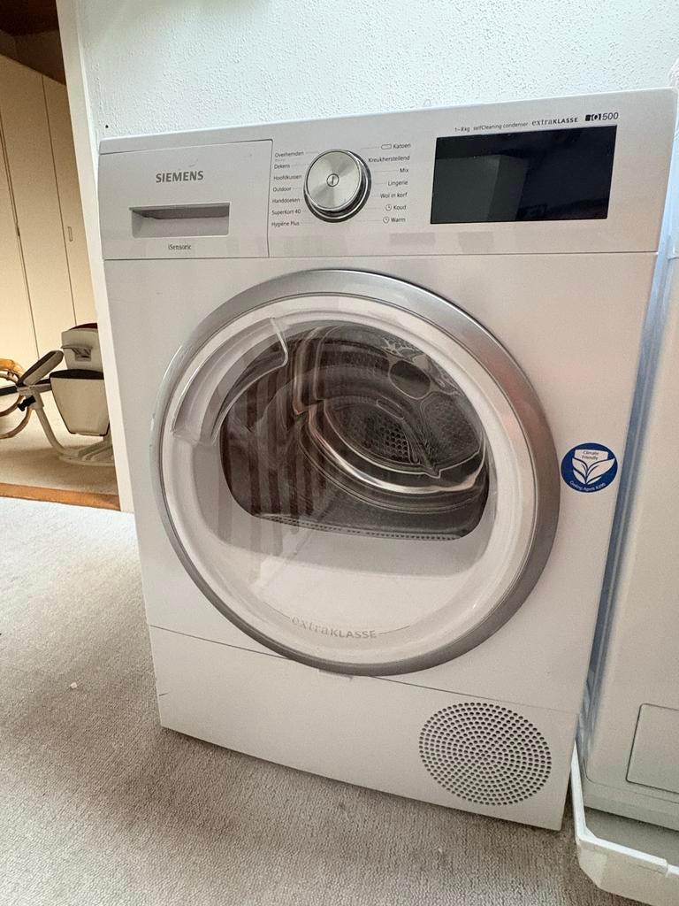 Siemens iSensoric IQ500 warmtepompdroger A++  - Extra Klasse, Ophalen, Gebruikt, 8 tot 10 kg, 85 tot 90 cm