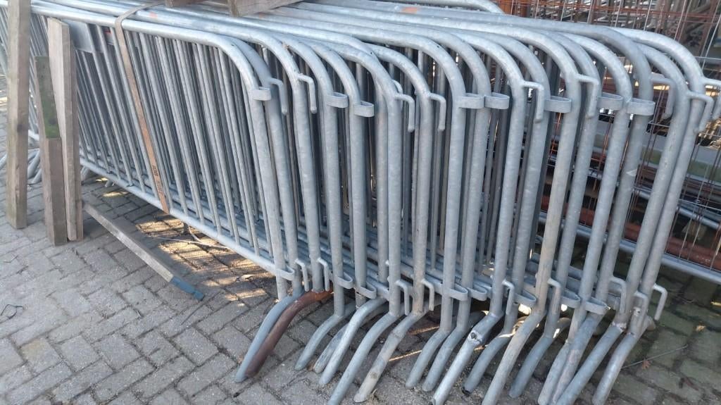 Gebruikte dranghekken 19 spijls stevig model, Ophalen, Gebruikt, IJzer, Tuinhek