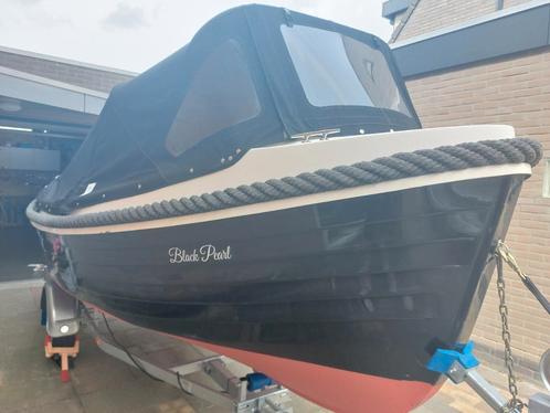 Sloepje met 9.9 PK 4 takt buitenboordmotor en kanteltrailer, Watersport en Boten, Sloepen, Gebruikt, Tot 10 pk, 3 tot 6 meter