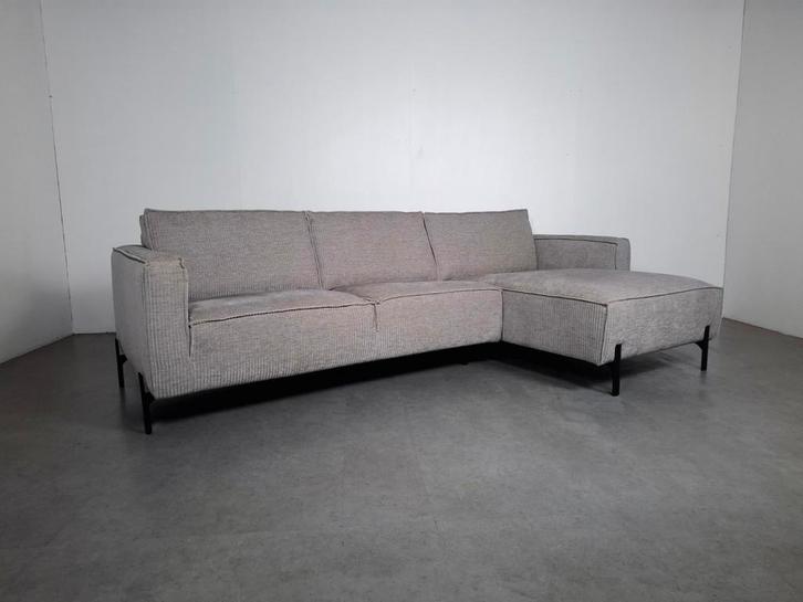 Moderne Rib Hoekbank | GRATIS BEZORGING | Gereinigd, Huis en Inrichting, Banken | Bankstellen, Zo goed als nieuw, Hoekbank, Vierpersoons of meer