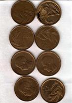Set 20 francs munten van België. 8 stuks., Postzegels en Munten, Munten | België, Setje, Verzenden