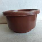 Vintage ELHO bloempot bruin plastic 12ø cm, Ophalen of Verzenden