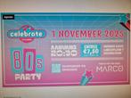 2x Ticket Celebrate 80's Party / zaterdag 1 november, Tickets en Kaartjes, Evenementen en Festivals, Twee personen