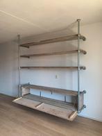 Steigerhouten wandmeubel (in delen), Ophalen, Met klep(pen), 200 cm of meer, Zo goed als nieuw