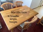 Eiken Eettafel, Huis en Inrichting, Tafels | Eettafels, Ophalen, Gebruikt, 100 tot 150 cm, Eikenhout