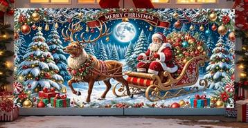 Supermooi groot kerst winter decordoek 4 meter  beschikbaar voor biedingen