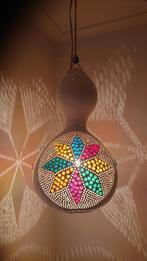 Oosterse Boho Ibiza kalebas hanglamp glasmozaiek filligrain, Glas, Oosters Arabisch 1001nacht Boho Ibiza Marrakech Marokkaans Turks