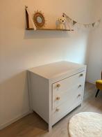 Witte commode met 3 lades, Ophalen, 50 tot 70 cm, Opstaande rand, 100 cm of meer