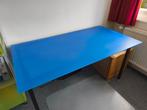 Bureau/tafel met glazen blad (160x80), Ophalen, Zo goed als nieuw, Bureau