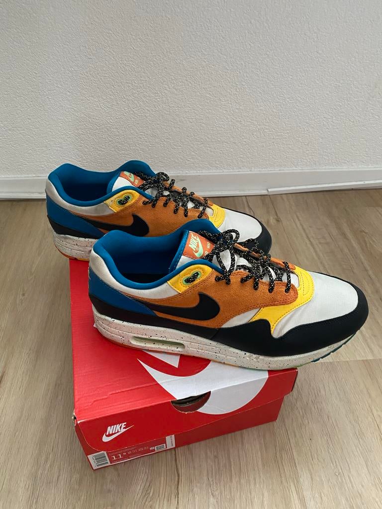 Nike Air Max 1 Multi Mix - Maat 45.5, Kleding | Heren, Schoenen, Ophalen of Verzenden, Zo goed als nieuw, Sneakers of Gympen