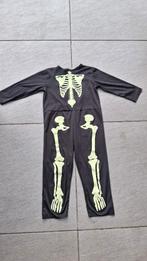 Halloween carnaval skelet zonder muts 110-116-122, Ophalen of Verzenden, Gebruikt, 110 t/m 116, Jongen of Meisje