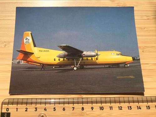 Fokker F27 mk200 TG-ADA Aviateca Vliegtuig Kaart Luchtvaart, Verzamelen, Luchtvaart en Vliegtuigspotten, Zo goed als nieuw, Kaart, Foto of Prent