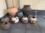 verzameling handgemaakte vazen, Ophalen, Zo goed als nieuw, Aardewerk of Porselein, Minder dan 50 cm