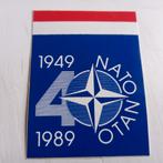 Leuke oude sticker.   NATO 40 JAAR., Verzamelen, Ophalen of Verzenden, Zo goed als nieuw, Overige typen