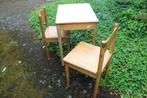 Schoolmeubilair - Kinderstoel en tafel - Houten stoeltjes, Ophalen, Gebruikt, Tafel(s) en Stoel(en)