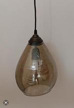 Warm bruin glazen lampen (3 st) - mooi bij elkaar te hangen!, Ophalen, Gebruikt, Glas, Modern