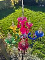 Kleurrijke kroonluchter 3x, Huis en Inrichting, Lampen | Kroonluchters, Ophalen of Verzenden, Zo goed als nieuw