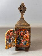 250775 Afrikaans Wooden 19th C. Koptisch altar uit Ethiopie, Ophalen of Verzenden