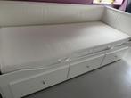 Hemnes bedbank met drie lades (excl. matras), Ophalen, Hemnes Ikea, Wit, Tweepersoons