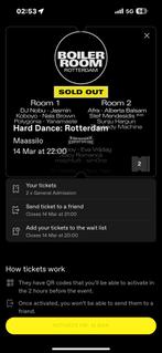 Boiler room hard dance Rotterdam maassilo 14 maart, Tickets en Kaartjes, Twee personen