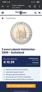 Lubeck Holstentor 2 euromunt, Ophalen of Verzenden, Zilver