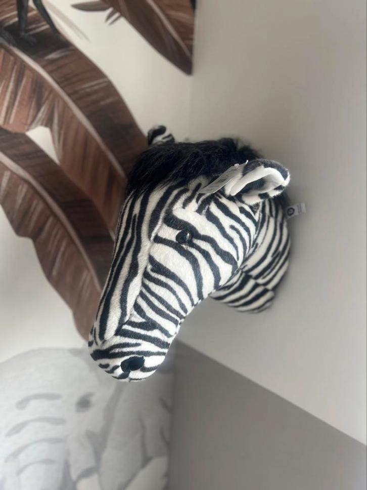 Wild en Soft zebra hoofd, Kinderen en Baby's, Kinderkamer | Inrichting en Decoratie, Zo goed als nieuw, Wanddecoratie, Ophalen of Verzenden