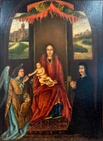 OLIEVERFSCHILDERIJ P. LEROY. Maria met kind Jezus koningen beschikbaar voor biedingen