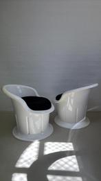 2x Ikea tuinstoel / terrasstoel Popptorp 1990, Ophalen, Kunststof, Twee, Wit