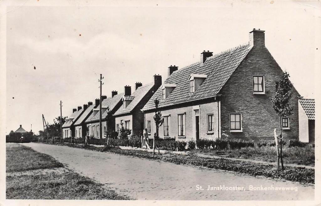 JN604 St Jansklooster Bonkenhavenweg 1954, Verzenden, 1940 tot 1960, Gelopen, Overijssel