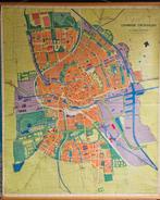 Grote schoolkaart Groningen stad '62 - '67, Gelezen, Ophalen of Verzenden, Landkaart, 1800 tot 2000