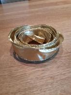 goudkleurig lint, Hobby en Vrije tijd, Ophalen of Verzenden, Zo goed als nieuw, Lint, Band of Elastiek