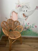 Stoel kinderkamer bloem rotan, Ophalen of Verzenden, Gebruikt
