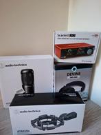 Complete studioset met Audio Technica microfoon, Muziek en Instrumenten, Microfoons, Ophalen, Zo goed als nieuw, Studiomicrofoon