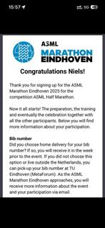 Ticket Halve Marathon Eindhoven ASML, Tickets en Kaartjes, Eén persoon