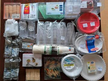 Partyset herbruikbaar servies en bestek beschikbaar voor biedingen